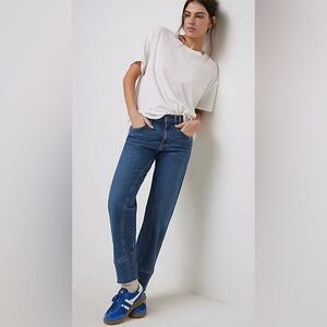 Free People Slim Straight Jean Navy Blue Size 31